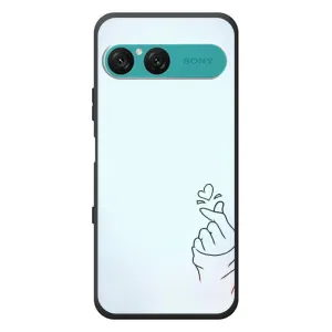 Чехлы (Знак сердечка) на Sony Xperia 10 VII (Сердце на голубом)
