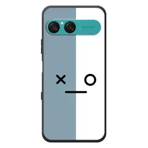 Силиконовые Чехлы (смешные стикеры) для Sony Xperia 10 VII (Серо-белый)
