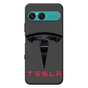 Силиконовый бампер с картинкой машины на Sony Xperia 10 VII (Logo TESLA)