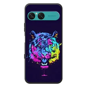 Силиконовый бампер с картинкой животных для Sony Xperia 10 VII (Тигр-Арт)