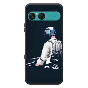 Силиконовый чехол с картинкой "Герой Pubg" на Sony Xperia 10 VII (В экиперовке)