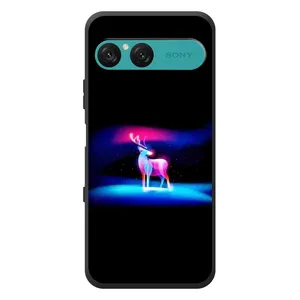 Силиконовый бампер с картинкой животных для Sony Xperia 10 VII (Яркий олень)