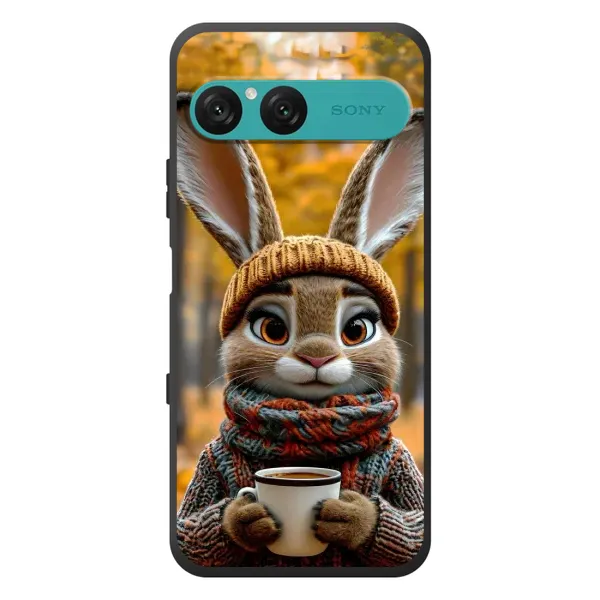 Чехол с рисунком «Зайчик с кофе» для Sony Xperia 10 VII Чехол с рисунком «Зайчик с кофе» для Sony Xperia 10 VII
