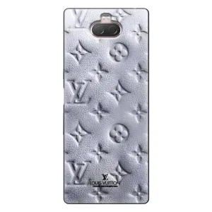 Текстурный Чехол Louis Vuitton для Соин Кспериа 10 (Белый ЛВ)