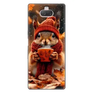 Друкований чохол 'Звірята з кавою' для Sony Xperia 10 (Білка з кавою)