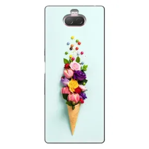 Чехлы с тематикой "ЦВЕТЫ" на Sony Xperia 10 (Цветок-мороженное)