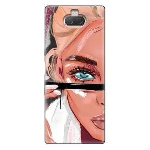 Силіконовый Чохол на Sony Xperia 10 з картинкой Модных девушек (Дівчина та вії)