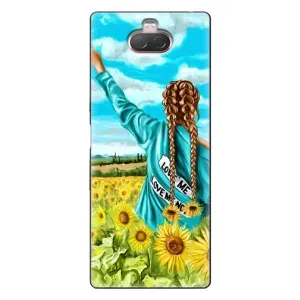 Чохол Стильні дівчата на Sony Xperia 10 (Дівчина на полі)