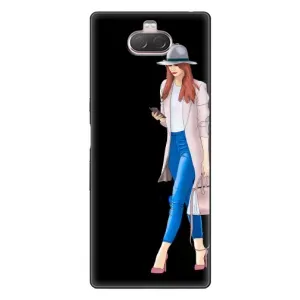 Чохол з картинкою Модні Дівчата Sony Xperia 10 (Дівчина з телефоном)