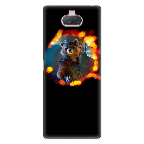 Чехол с рисунком «Енот Ракета» для Sony Xperia 10