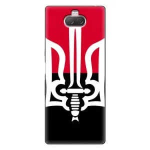 Чехлы УПА (Красно-Чёрный) на Sony Xperia 10 (Герб Украины)
