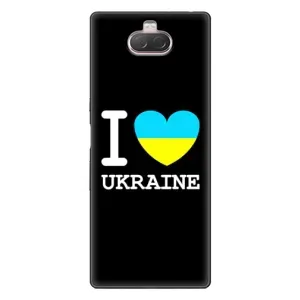 Чехол с Украинской символикой на Соин Кспериа 10 (I Love Ukraine)