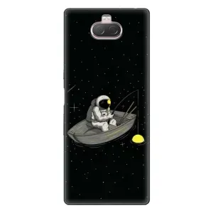 Силиконовый Чехол с принтом "Космонавты" на Sony Xperia 10 (Космонавт на рыбалке)