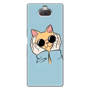 Бампер з зображенням Котиків для Соні Ксперів 10 (КОТИК в окулярах)