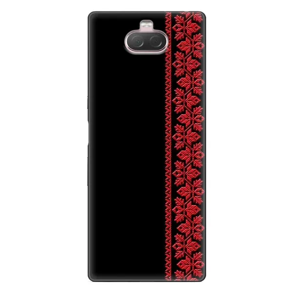 Чехол с рисунком «Красная Вышиванка» для Sony Xperia 10 Чехол с рисунком «Красная Вышиванка» для Sony Xperia 10