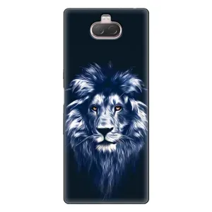 Чохол з картинкою на Sony Xperia 10 (Лев – синій)