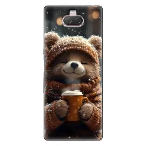 Друкований чохол 'Звірята з кавою' для Sony Xperia 10 (Ведмедик з кавою)