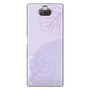 Чехол цветочный дизайн для Sony Xperia 10 (Монстера фиолетовая)