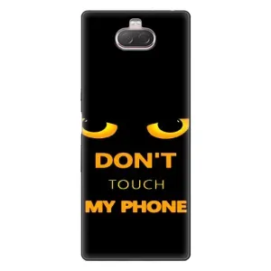 Чехол с Прикольным принтом на Sony Xperia 10 (Не трогай мой телефон)