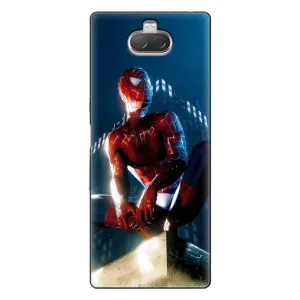 Чехол Супергерой Человека Паука на Sony Xperia 10 (Паук на доме)