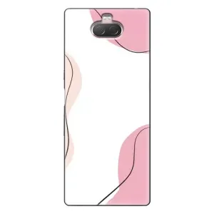 Чехол цветочный дизайн для Sony Xperia 10 (Розовый фон)