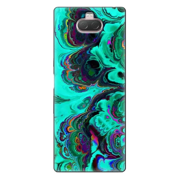 Чехол с рисунком «Салатный мрамор» для Sony Xperia 10 Чехол с рисунком «Салатный мрамор» для Sony Xperia 10
