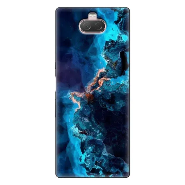 Чехол с рисунком «Синий мрамор» для Sony Xperia 10 Чехол с рисунком «Синий мрамор» для Sony Xperia 10