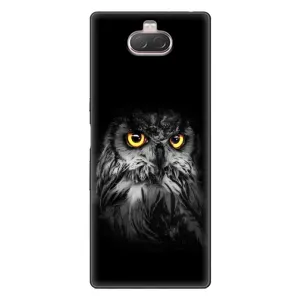 Чохли з принтом СОВИ для Sony Xperia 10 (Сова на чорному)