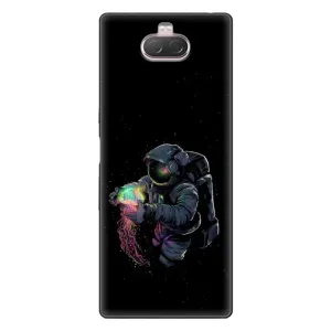 Силиконовый Чехол с принтом "Космонавты" на Sony Xperia 10 (В руках земля)