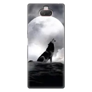Чохол з Вовком на Sony Xperia 10 (Вовк і місяць)