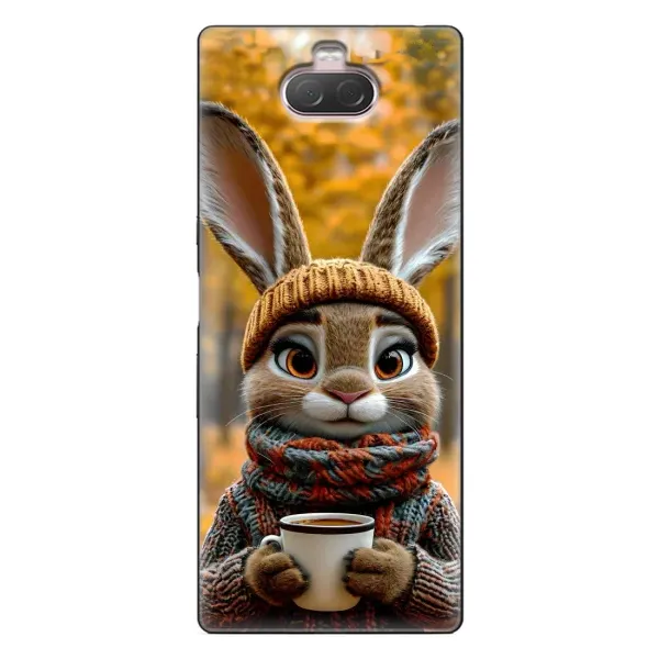 Чехол с рисунком «Зайчик с кофе» для Sony Xperia 10 Чехол с рисунком «Зайчик с кофе» для Sony Xperia 10