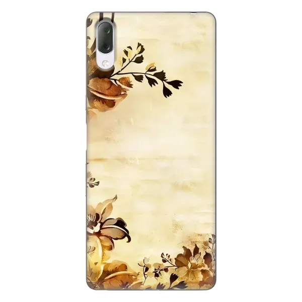 Чехол с рисунком «Арт-цветы» для Sony Xperia L3