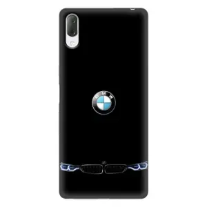 Силіконовий бампер з картинкою машини на Sony Xperia L3 (Чорний BMW)