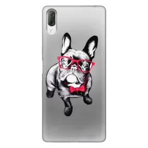Чохол (ТПУ) Милі песики для Sony Xperia L3 (Бульдог в окулярах)