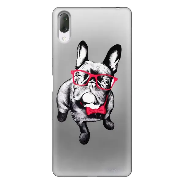 Чехол с рисунком «Бульдог в очках» для Sony Xperia L3 Чехол с рисунком «Бульдог в очках» для Sony Xperia L3