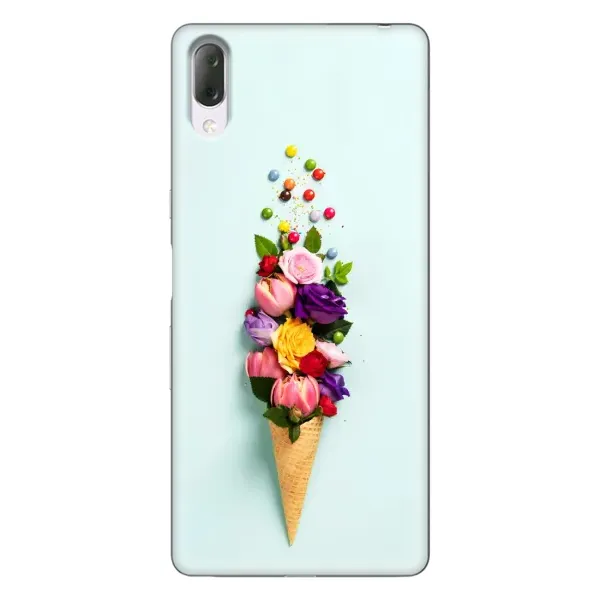 Чехол с рисунком «Цветок-мороженное» для Sony Xperia L3