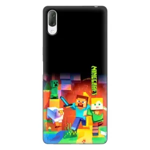 Чехлы для Sony Xperia L3 (Персонажи Майн Крафт) (Герой Майнкрафт)
