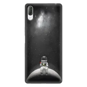 Силиконовый Чехол с принтом "Космонавты" на Sony Xperia L3 (Космонавт романтик)