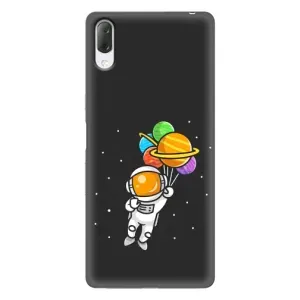 Силиконовый Чехол с принтом "Космонавты" на Sony Xperia L3 (Космонавт с шариками)