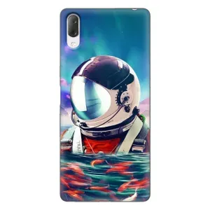 Силиконовый Чехол с принтом "Космонавты" на Sony Xperia L3 (Космонавт в воде)