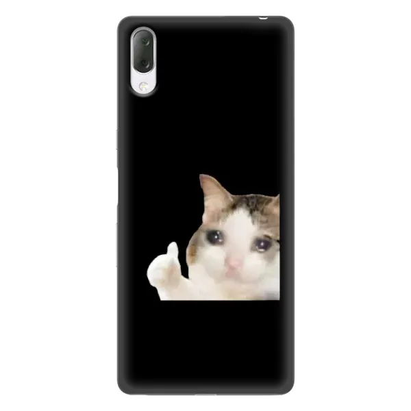 Чехол с рисунком «Кот в слезах» для Sony Xperia L3
