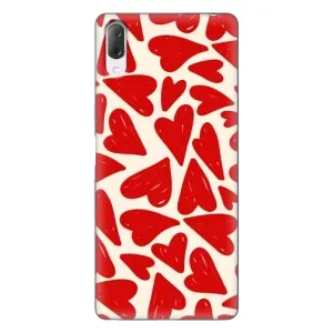 Чехлы с тематикой "Маленькие Сердечки" на Sony Xperia L3 (Красные сердечка)