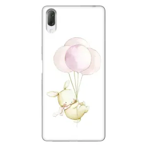 Силіконовий бампер з картинкою звірів для Sony Xperia L3 (Кролик та кульки)