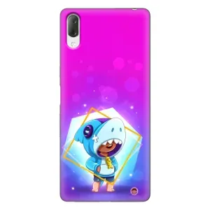 Чехол Бравл Старс для Sony Xperia L3 (Леон в костюме Акулы)
