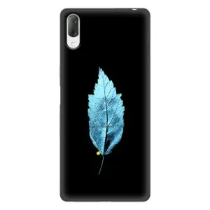 Чохол з картинками на чорному фоні для Sony Xperia L3 (Листя)