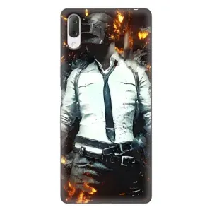 Силиконовый чехол с картинкой "Герой Pubg" на Sony Xperia L3 (Man Пубг)