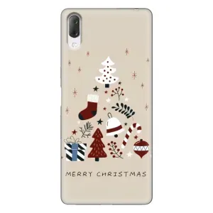 Чехол Санта Клаус для Sony Xperia L3 (Merry Christmas)