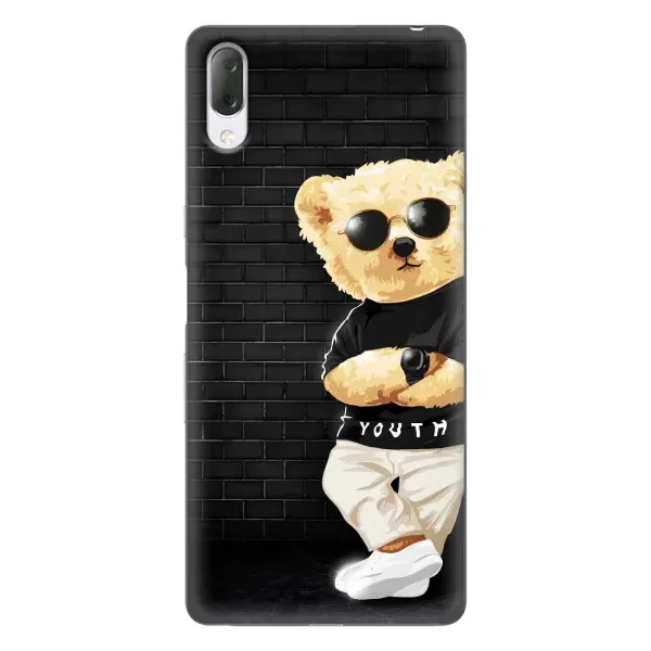Чехол с рисунком «Мишка в очках» для Sony Xperia L3