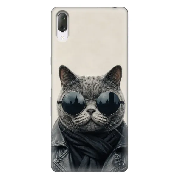 Чехол с рисунком «Модный кот» для Sony Xperia L3 Чехол с рисунком «Модный кот» для Sony Xperia L3