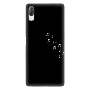 Чохол з картинками на чорному фоні для Sony Xperia L3 (Ноти)
